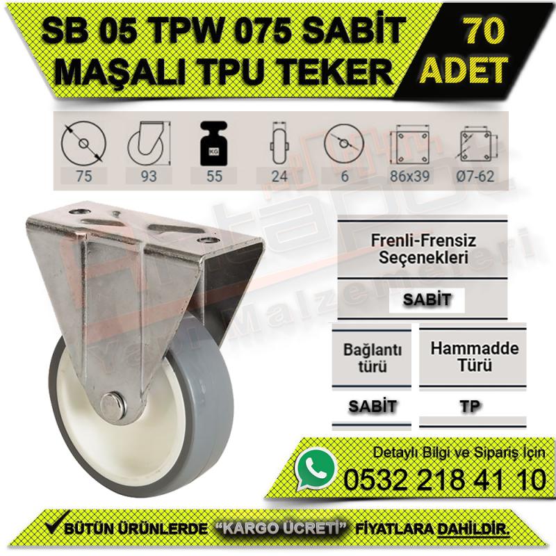 SB 05 TPW 075 SABİT MAŞALI TPU BEYAZ TEKER (70 ADET)